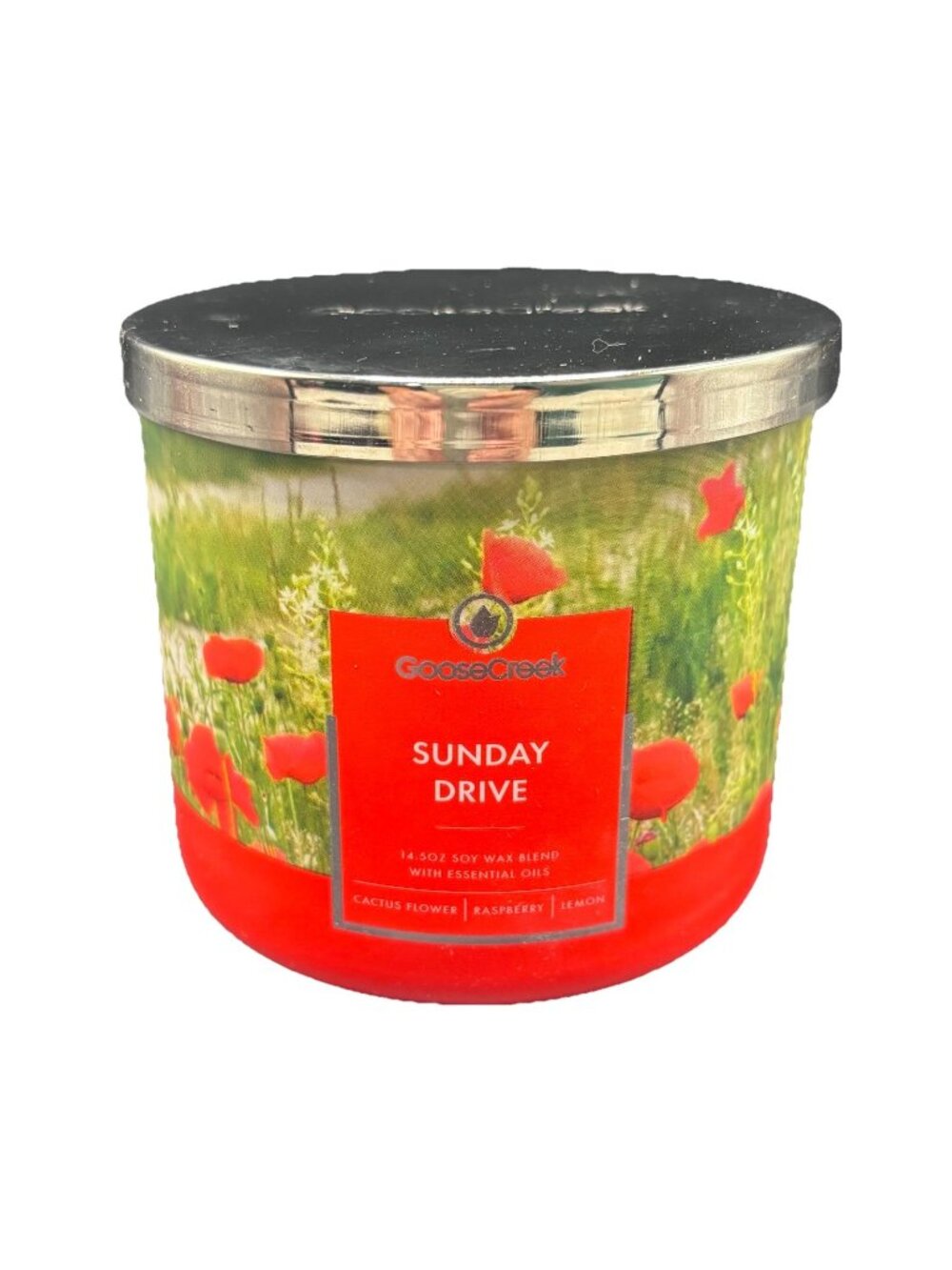 Goose Creek Sunday Drive 3 Wick Candle 14.5 oz Cactus Flower Lemon Raspberry